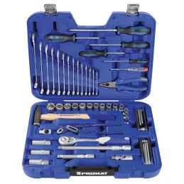 Mallette à outils 47 pièces dans coffret en plastique 4-24 mm PROMAT