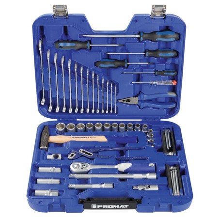 Mallette à outils 47 pièces dans coffret en plastique 4-24 mm PROMAT