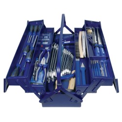 Assortiment d outils 60 pièces dans mallette en plastique incluant détecteur de tension