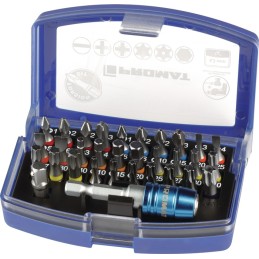 Assortiment d'embouts 32 pièces fente/PH/PZD/TX/TX-BO/6 pans embouts torsion PROMAT