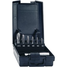 Jeu d'embouts de taraudage 7 pièces HSSG 1/4 po. 6 pans boîte en plastique EXACT