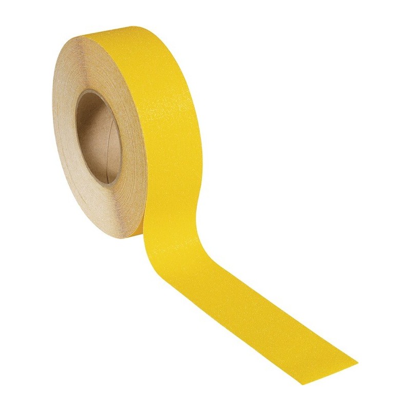 Ruban adhésif antidérapant SAFE STEP® jaune fluorescent longueur 18,25 m, largeur 50 mm rouleau ROCOL