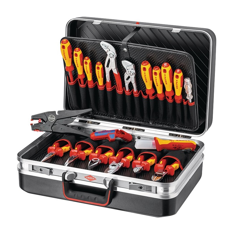 Mallette à outils Elektro 20 pièces mallette en matériau ABS Installation électrique KNIPEX Mallette à outils Elektro 20 pièces mallette en matériau ABS Installation électrique KNIPEX