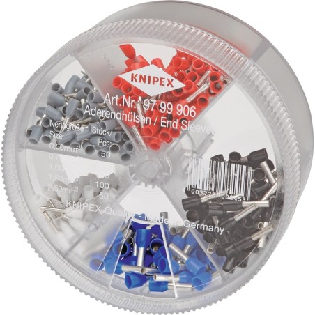 Boîte d'embouts de câble 400 pièces 0,5-2,5 mm² boîte en plastique KNIPEX
