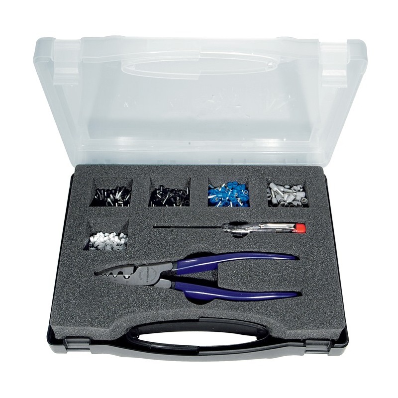 Assortiment d'embouts de câble 502 pièces 0,50-4,00 mm² pince, testeur de phase mallette de rangement PROMAT Assortiment d'embouts de câble 502 pièces 0,50-4,00 mm² pince, testeur de phase mallette de rangement PROMAT