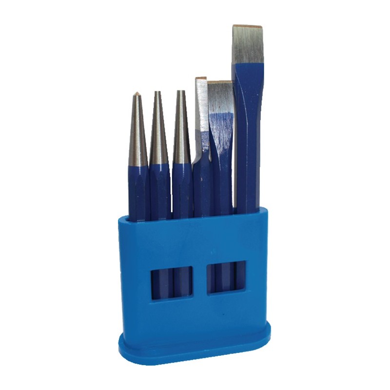 Jeu d'outils contenu 6 pièces acier chrome-vanadium autotrempant laqué Récipient en plastique PROMAT Jeu d'outils contenu 6 pièces acier chrome-vanadium autotrempant laqué Récipient en plastique PROMAT