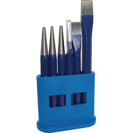 Jeu d'outils contenu 6 pièces acier chrome-vanadium autotrempant laqué Récipient en plastique PROMAT