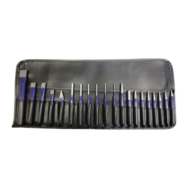 Jeu d'outils contenu 20 pièces acier chrome-vanadium autotrempant en pochettes pliable PROMAT Jeu d'outils contenu 20 pièces acier chrome-vanadium autotrempant en pochettes pliable PROMAT