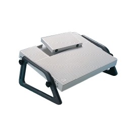 Repose-pieds gris clair, RAL 7035 B490xP350xH210 mm ajustage de la hauteur continu 40-210 mm