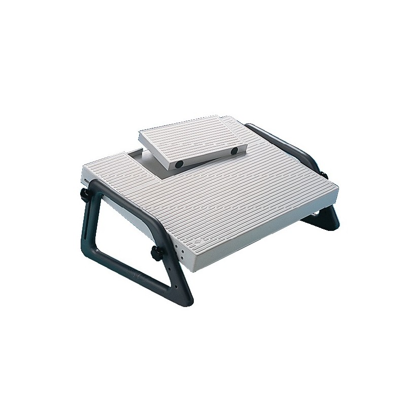 Repose-pieds gris clair, RAL 7035 B490xP350xH210 mm ajustage de la hauteur continu 40-210 mm Repose-pieds gris clair, RAL 7035 B490xP350xH210 mm ajustage de la hauteur continu 40-210 mm