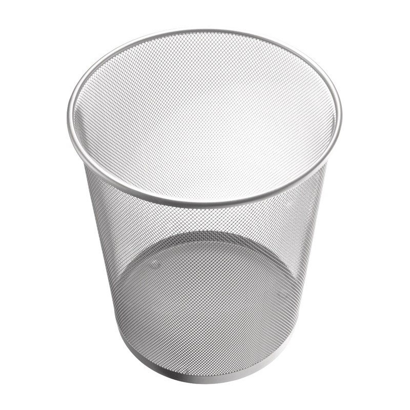 Corbeille à papier 15 l H280xD.267 mm avec décor perforé HELIT Corbeille à papier 15 l H280xD.267 mm avec décor perforé HELIT