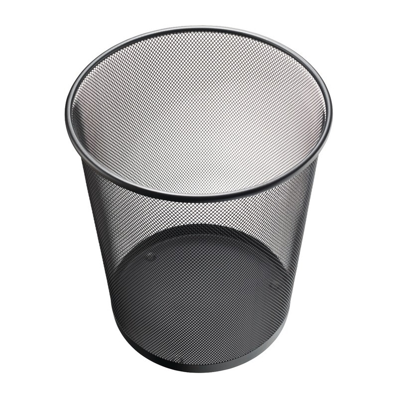 Corbeille à papier 23 l H350xD.295 mm avec décor perforé HELIT Corbeille à papier 23 l H350xD.295 mm avec décor perforé HELIT