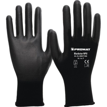 Gant Blackstar noir EN 388 catégorie EPI II nylon avec polyuréthane PROMAT