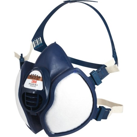 Masque contre les solvants avec sangles de tête 4 points d’accroche  3M