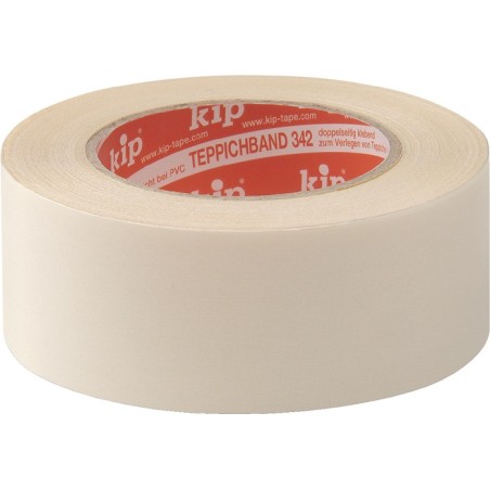 Ruban adhésif textile pour moquette 342 longueur 25 m largeur 50 mm beige rouleau KIP