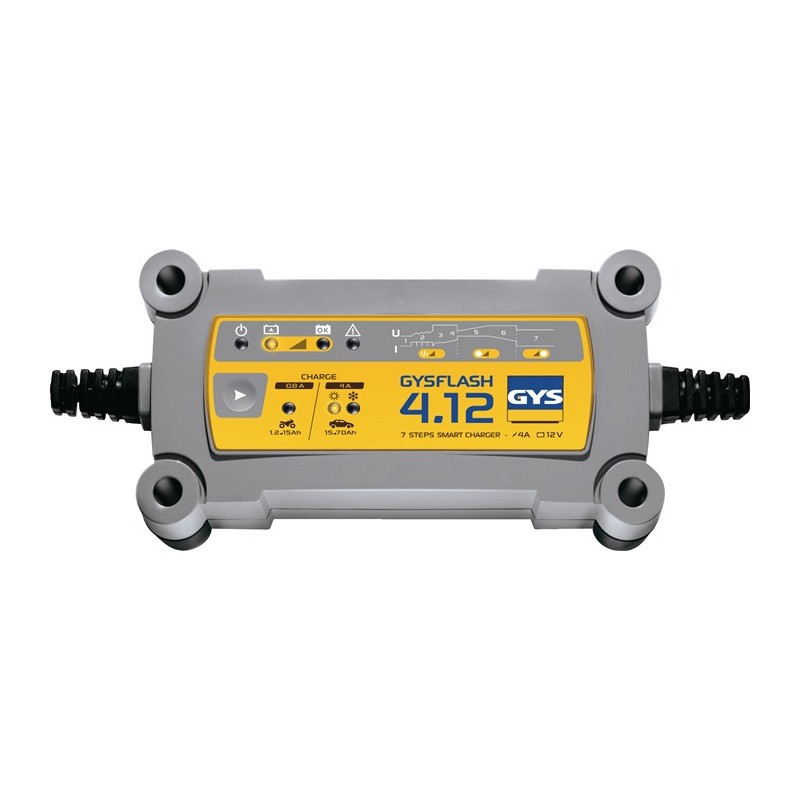 Chargeur de batterie GYSFLASH 4.12 12 V 0,8-4,0 A GYS Chargeur de batterie GYSFLASH 4.12 12 V 0,8-4,0 A GYS