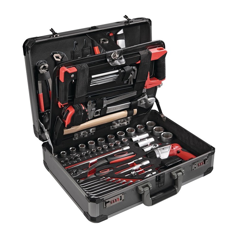 Assortiment d outils 136 pièces dans une mallette en aluminium NOW Assortiment d outils 136 pièces dans une mallette en aluminium NOW
