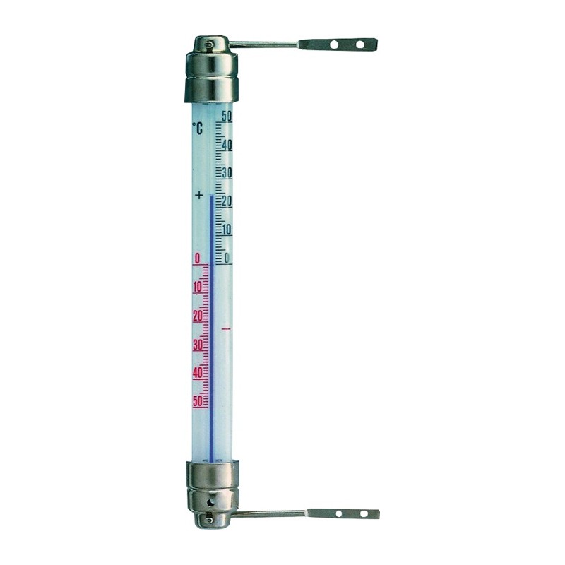 Thermomètre de fenêtre plage de mesure -50 bis 50 degr. C H200xl23xP28 mm métal TFA Thermomètre de fenêtre plage de mesure -50 bis 50 degr. C H200xl23xP28 mm métal TFA