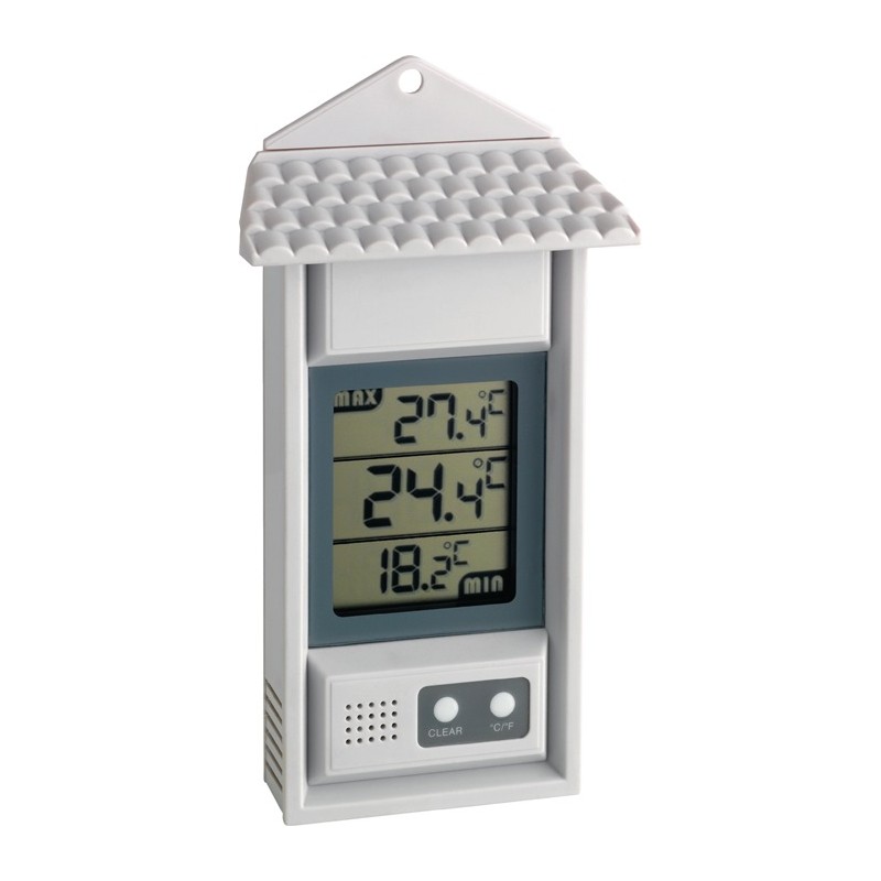 Thermomètre plage de mesure -20 à 70 degr. C H150xl80xP29 mm plastique TFA Thermomètre plage de mesure -20 à 70 degr. C H150xl80xP29 mm plastique TFA