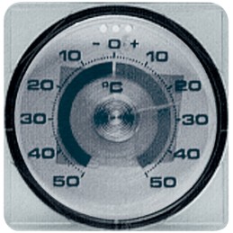 10 Thermomètres de fenêtres plage de mesure -50 bis 50 degr. C T.17 mm plastique TFA