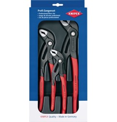 Jeu de pinces paquet Cobra® contenu 3 pièces gris atramenté pièce en plastique emboutie KNIPEX