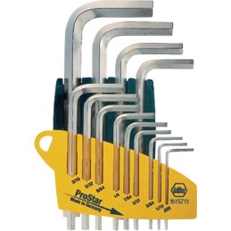 Jeu de clés mâles coudées 351 SZ13 13 pcs. support Pro-Star SW 0,05 po. (1,27 mm)- 3/8 po. (9,53 mm) court acier CV WIHA