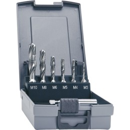 Jeu de tarauds combinés DIN 3126 M3-M10 7 pièces HSSG coffret en plastique PROMAT