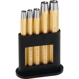 Set daligneurs de tête de rivet DIN 6435 5 pièces D. de rivet 2-6 mm RENNSTEIG