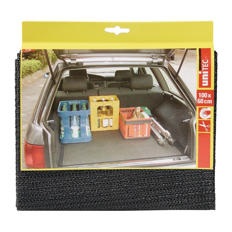 Tapis pour coffres PVC gris à découper, antidérapant longueur 60 x largeur 100 cm UNITEC