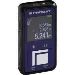 Télémètre laser 30 m ± 3 mm IP 54 PROMAT