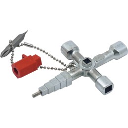 Clé d'armoire de commande 820 M03 6 fonctions avec adaptateur dembout