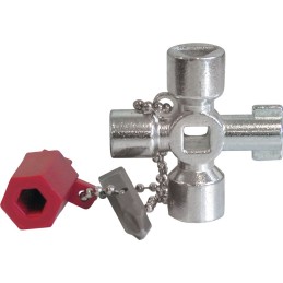 Clé d'armoire de commande Mini 6 fonctions avec adaptateur dembout