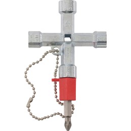 Clé d'armoire de commande Doublehead Key 10 fonctions fonctions avec adaptateur dembout