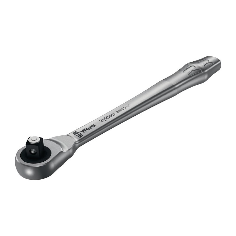 Cliquet réversible Zyklop Metal push 3/8 po. 76 dents longueur 222 mm avec carré traversant imperdable WERA Cliquet réversible Zyklop Metal push 3/8 po. 76 dents longueur 222 mm avec carré traversant imperdable WERA