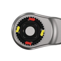 Cliquet réversible Zyklop Metal push 3/8 po. 76 dents longueur 222 mm avec carré traversant imperdable WERA