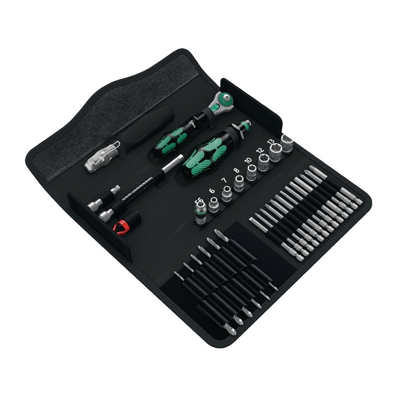 newJeu d outils KK M1 39 pièces structure métallique pochette pliable WERA newJeu d outils KK M1 39 pièces structure métallique pochette pliable WERA