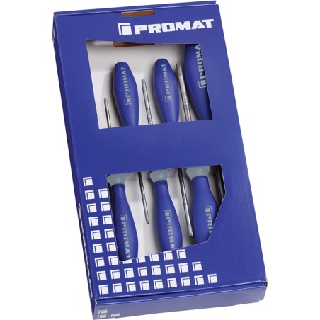 ne Jeu de tournevis 6 pcs. TORX® poignée multicomposante Lame ronde PROMAT