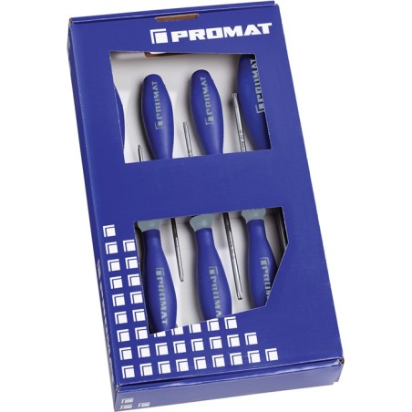 Jeu de tournevis 7 pcs. TORX® poignée multicomposante Lame ronde PROMAT