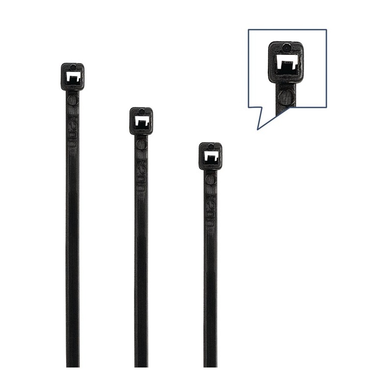 Set de colliers de câblage 350 pièces polyamide noir/résistant aux rayons UV Set de colliers de câblage 350 pièces polyamide noir/résistant aux rayons UV