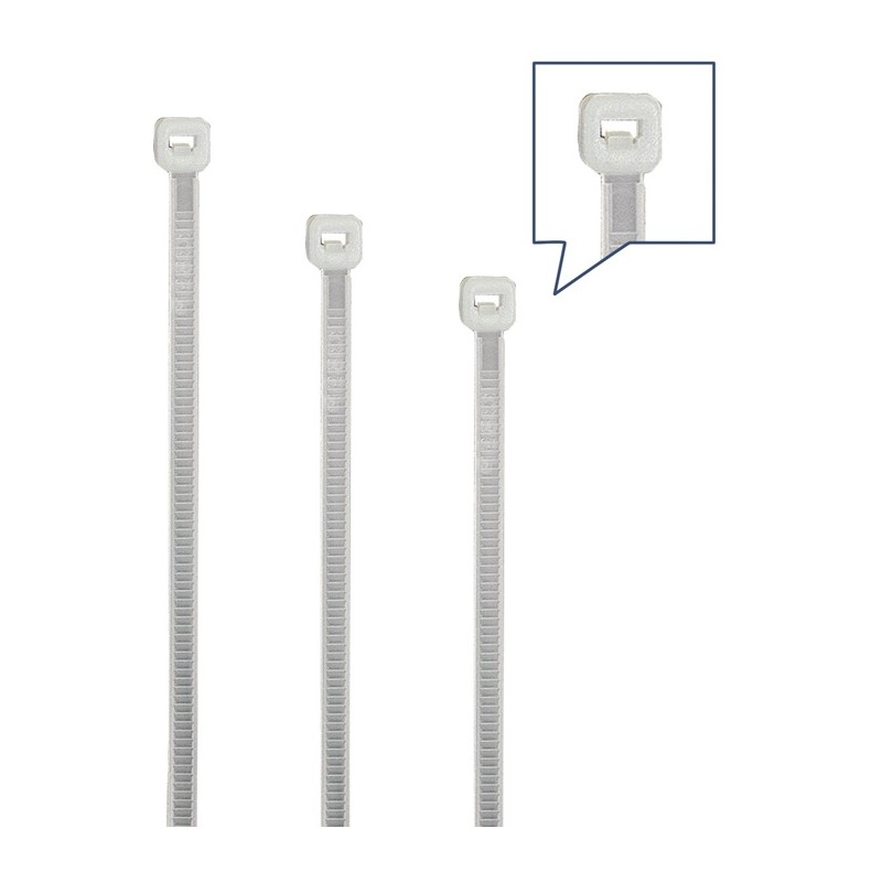 Set de colliers de câblage 350 pièces polyamide nature Set de colliers de câblage 350 pièces polyamide nature