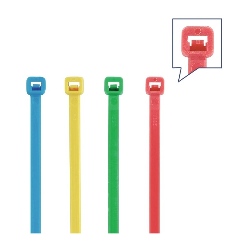 Set de colliers de câblage 400 pièces polyamide multicolore Set de colliers de câblage 400 pièces polyamide multicolore