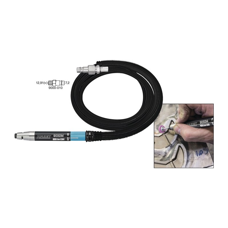 Meuleuse pneumatique droite 9032M 60000 min-¹ 3 mm HAZET Meuleuse pneumatique droite 9032M 60000 min-¹ 3 mm HAZET