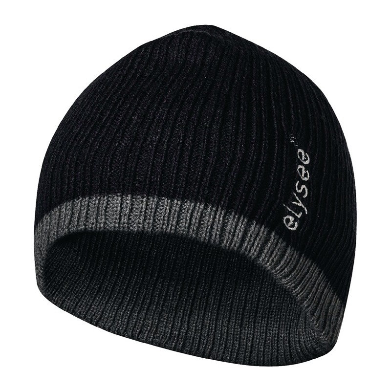 Bonnet tricoté Ole universel noir/gris 100 % polyacrylique, rembourrage : 100 % ELYSEE Bonnet tricoté Ole universel noir/gris 100 % polyacrylique, rembourrage : 100 % ELYSEE