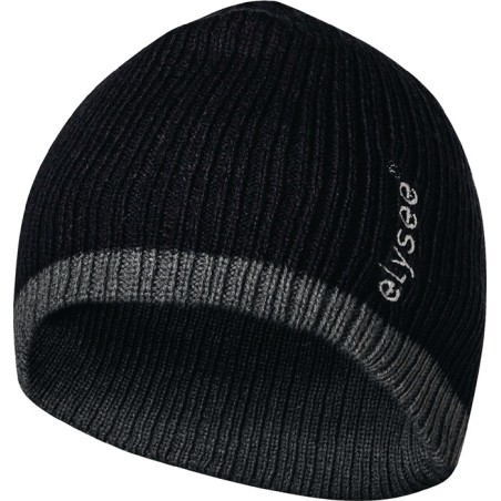 Bonnet tricoté Ole universel noir/gris 100 % polyacrylique, rembourrage : 100 % ELYSEE