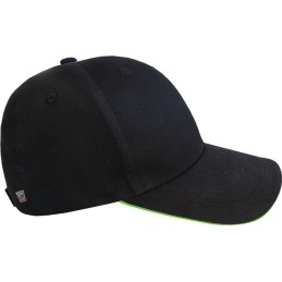 Casquette Terrax Workwear universel noir/limette 100 % coton TERRAX