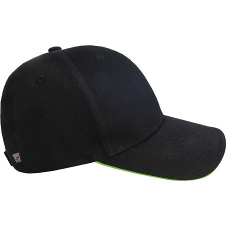 Casquette Terrax Workwear universel noir/limette 100 % coton TERRAX