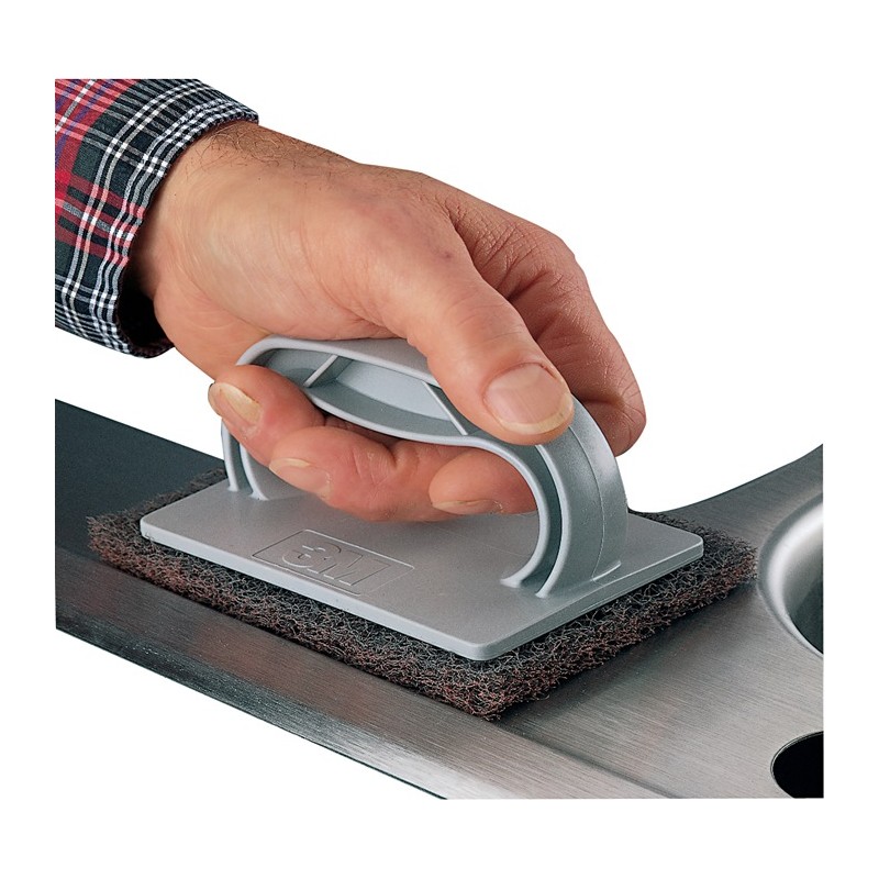 Bloc à main Scotch Brite PH-AC L120xl80 mm gris clair gris clair 3M Bloc à main Scotch Brite PH-AC L120xl80 mm gris clair gris clair 3M