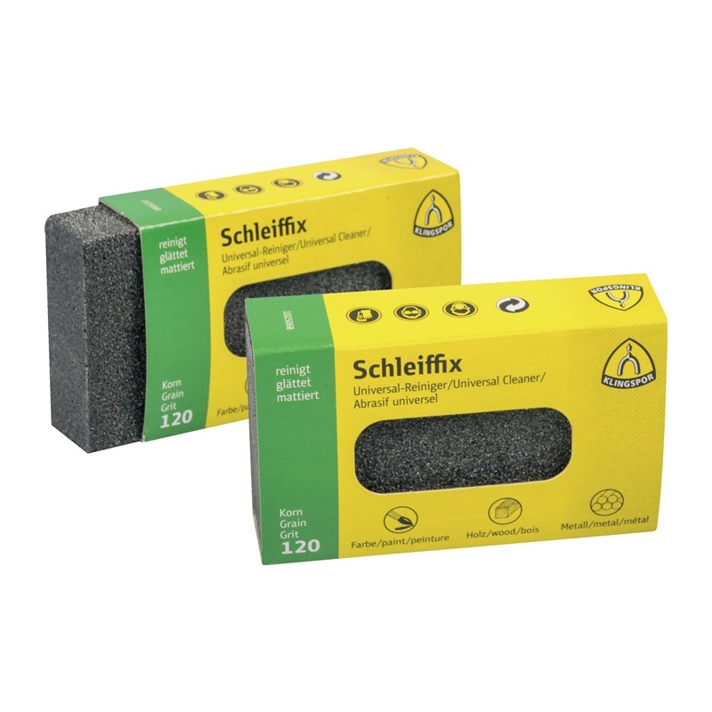 Bloc à poncer manuel Schleiffix L80xl50 mm granul. 120 moyen KLINGSPOR Bloc à poncer manuel Schleiffix L80xl50 mm granul. 120 moyen KLINGSPOR