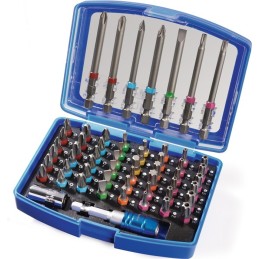 Assortiment d’embouts 56 pcs. plat/PH/PZD/TX/TX, alésage/6KT 57pcs.fente/PH/PZD/TX/TX PROMAT