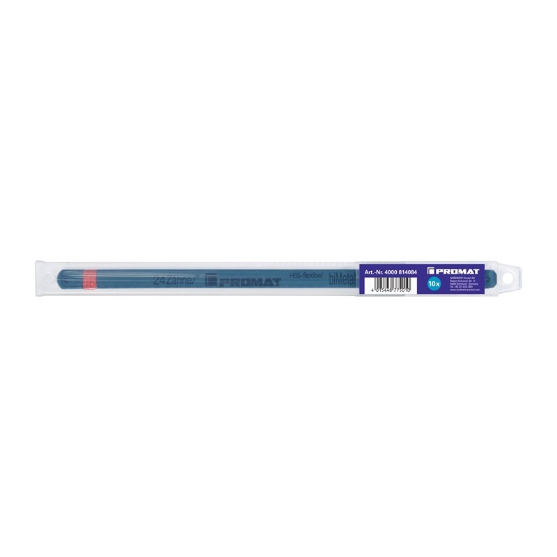 10 Lames de scie à métaux longueur 300 mm dents par pouce 24 1 côté bi-métal 10 pièces/paquet PROMAT 10 Lames de scie à métaux longueur 300 mm dents par pouce 24 1 côté bi-métal 10 pièces/paquet PROMAT